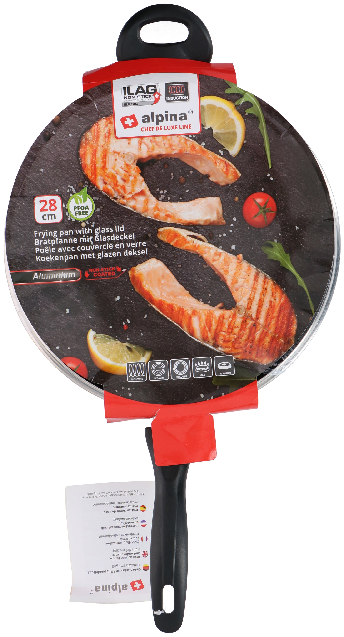 Frying Pan W/Glass Lid, Ø28Cm