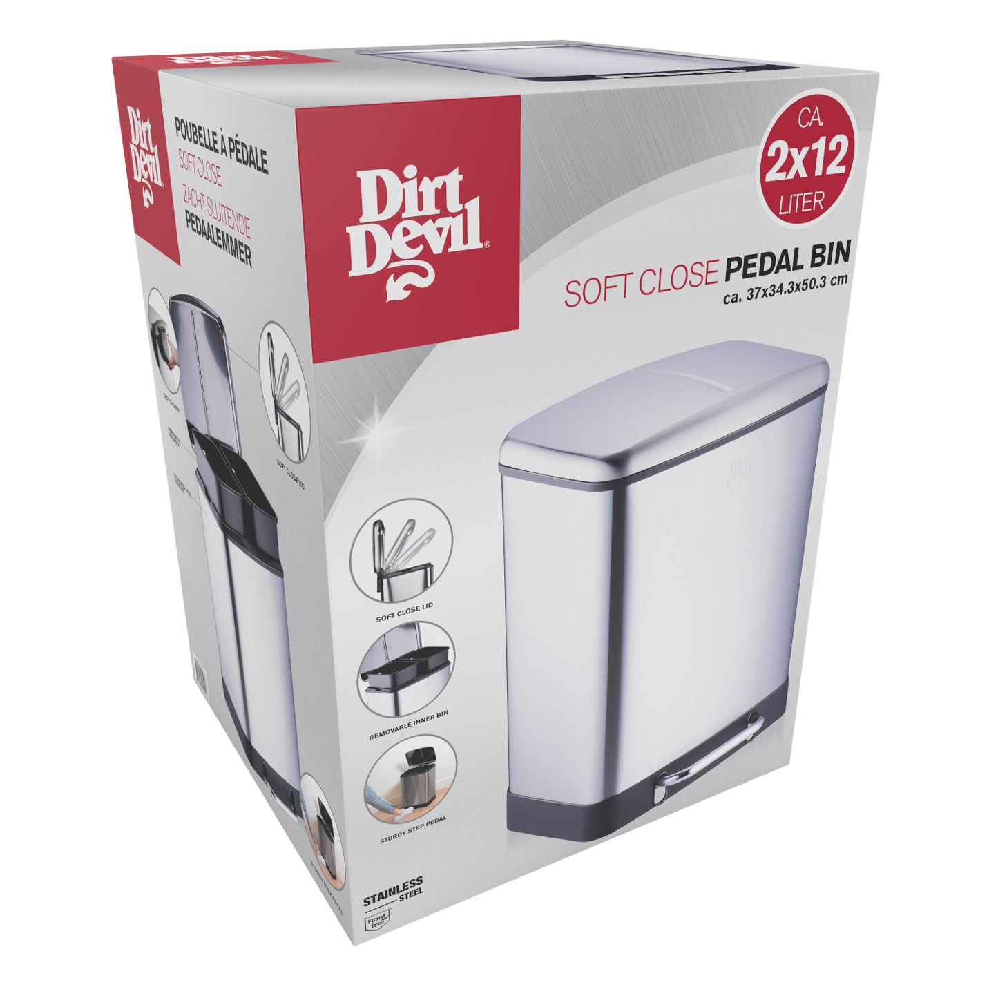 Pedal Bin 2X12L Soft Close
