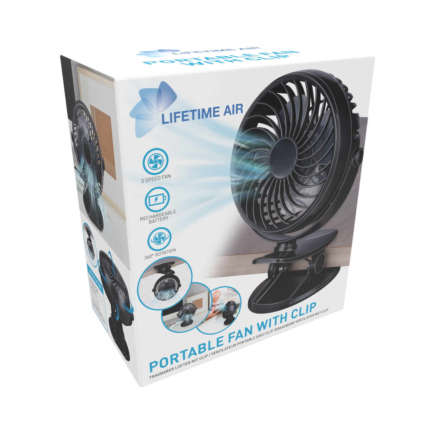Fan Portable With Clip 1200Mah