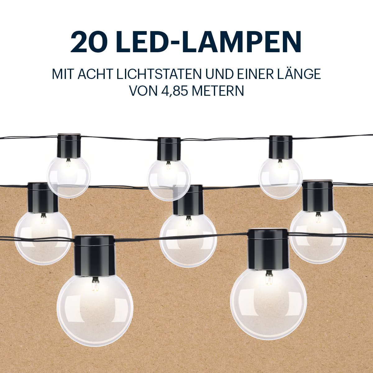 Grundig Light Solar 20Pc Bulb Warm Whi - Zonne-Energie - 20 Stuks - Kunststof