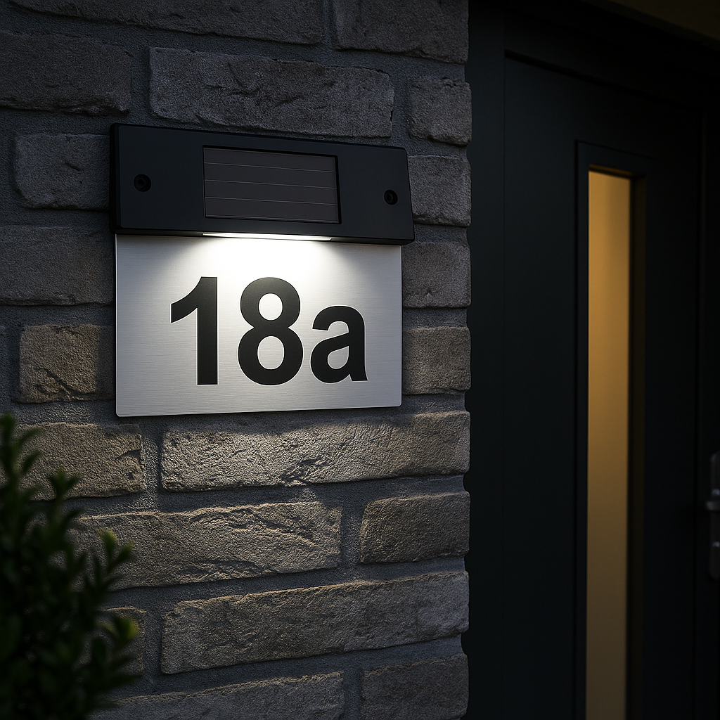Solar House Number Light