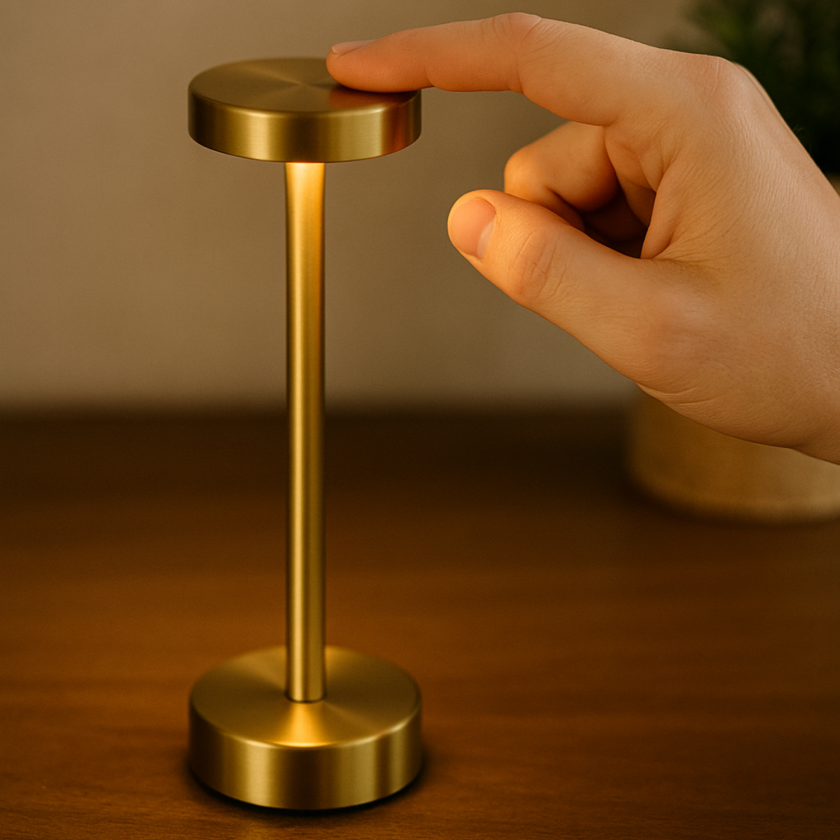 Table Lamp Gold Flat Head