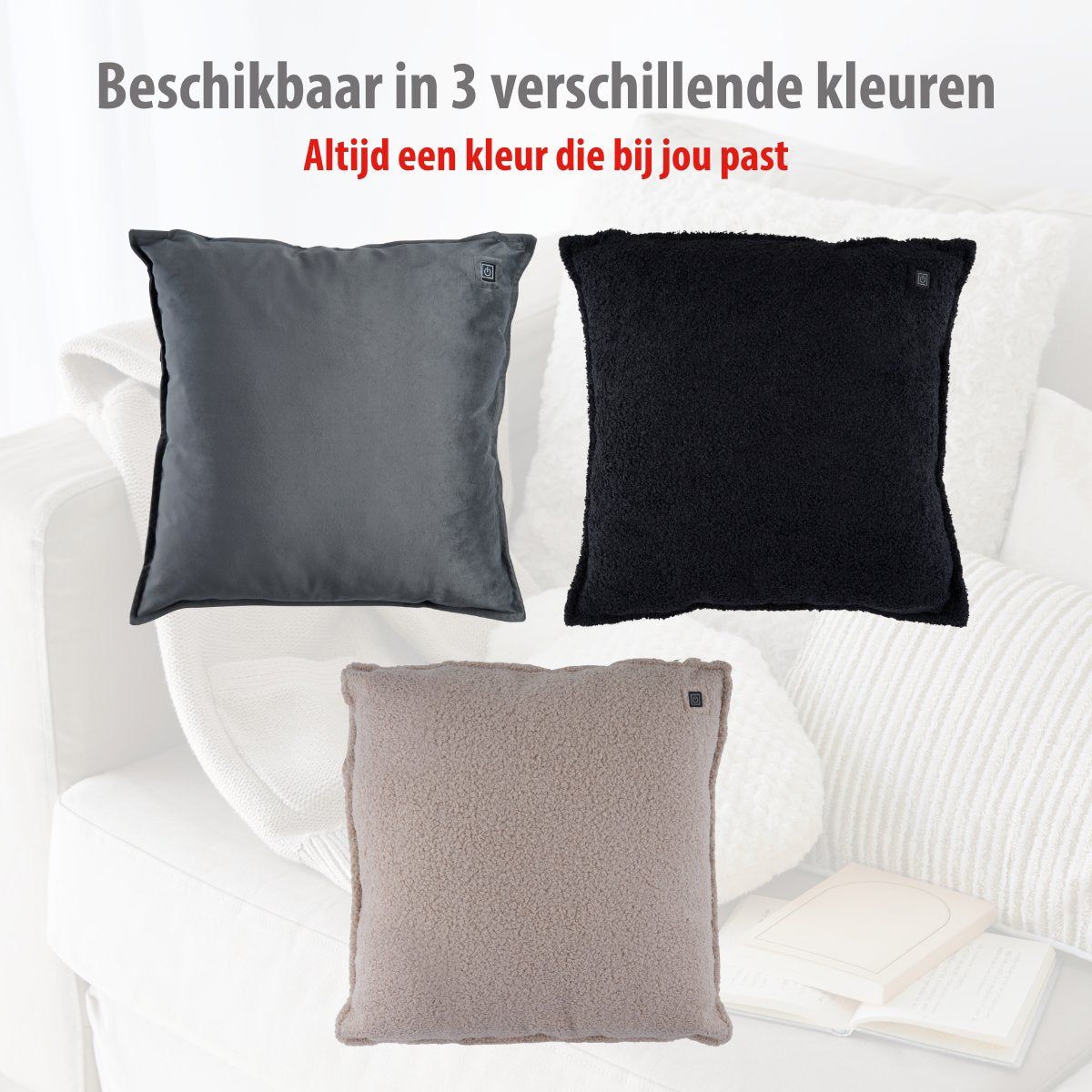 Heating Pillow Black Teddy