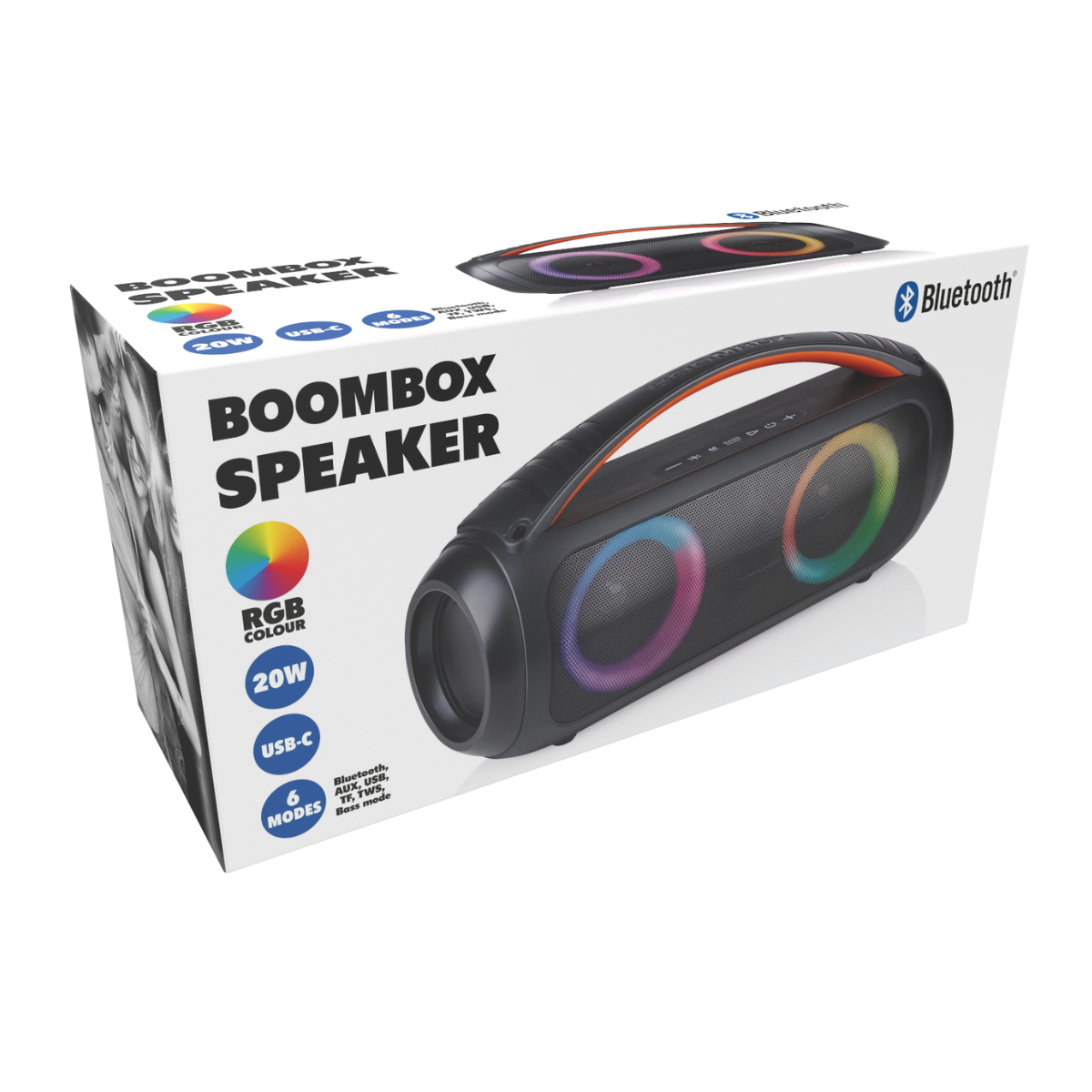 No Brand Boombox Speaker 20W - Kunststof