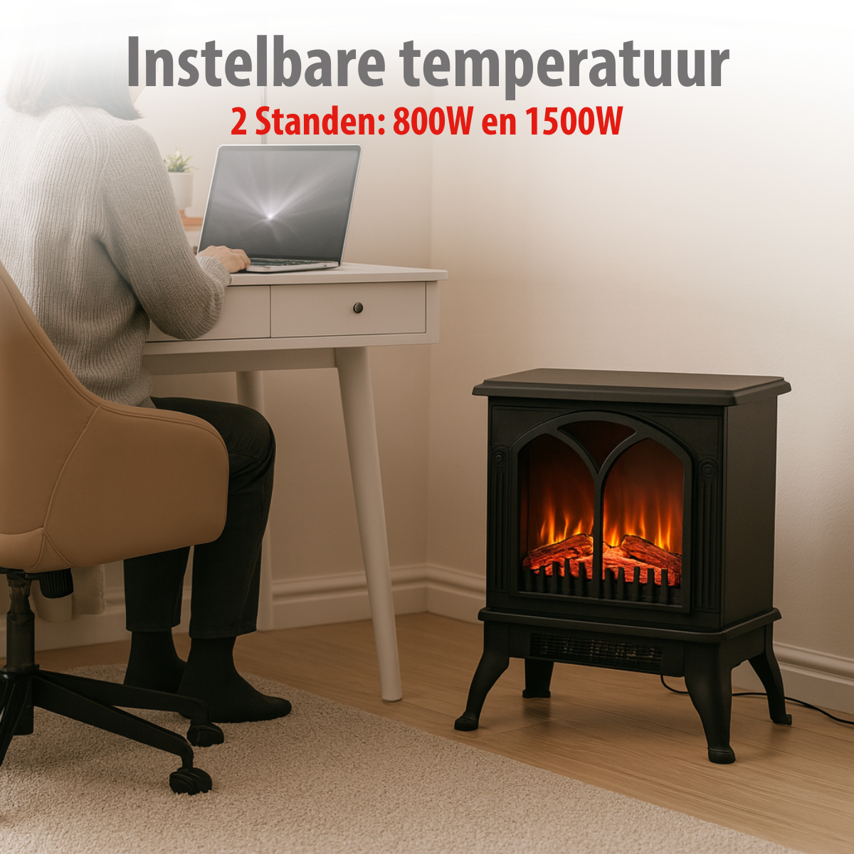 Heater Ptc Fireplace 750/1500W