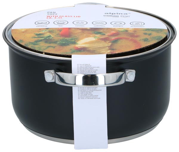 Pan W/Lid 3.6L Ø21Cm