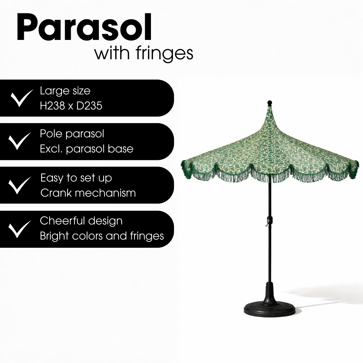 Kelly Parasol Donkergroen