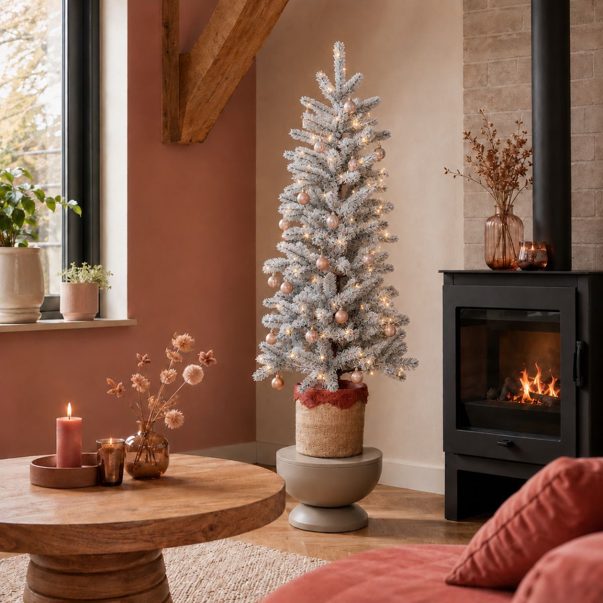 Nagoya Artificial Christmas Tree With Led Lights And Timer Function - H120 X Ø60 Cm - Green