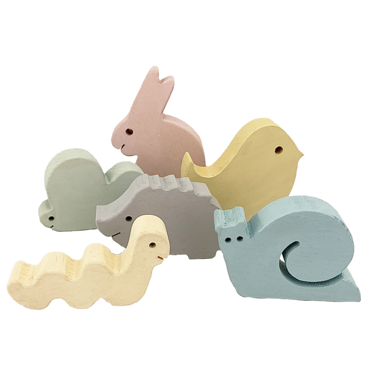 Pastel Wood Garden/6Pc