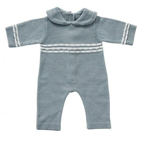 Babypakje Blauw Gebreid 35Cm