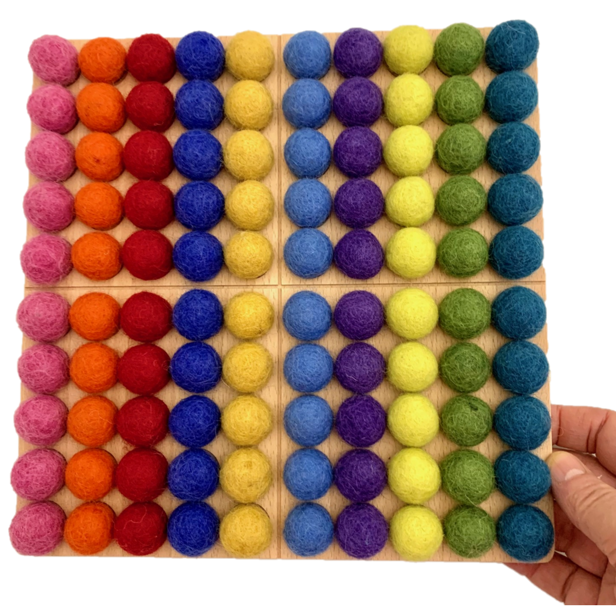 2Cm Felt Balls Bright/100Pc