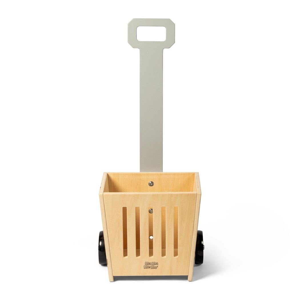 Houten Winkelmandje Op Wielen