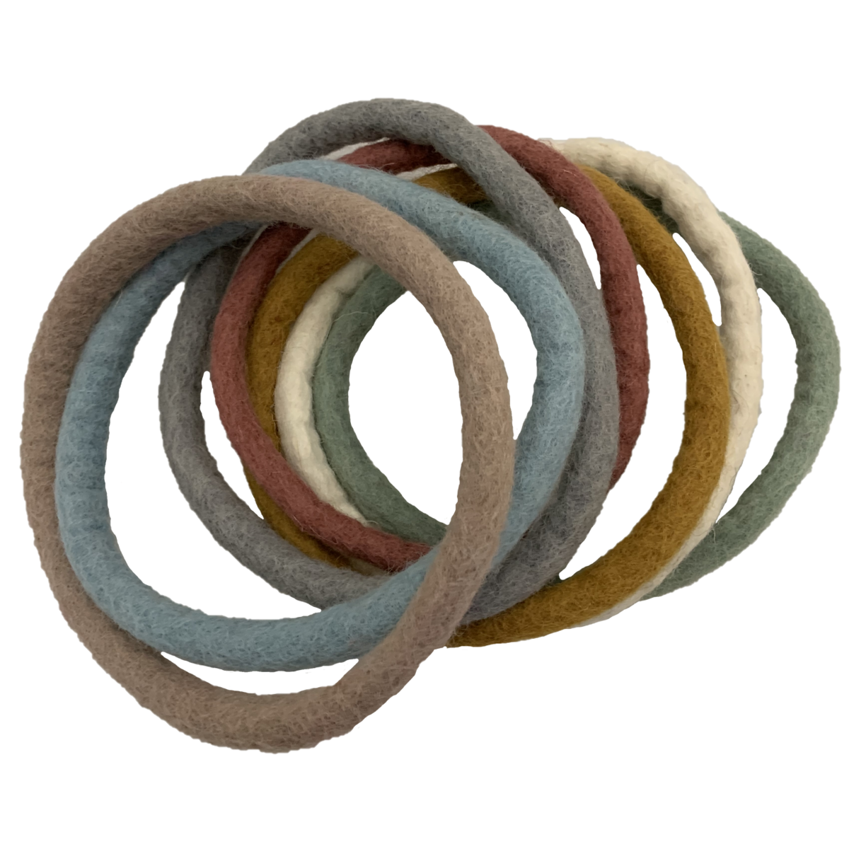 Earth Felt Rings Small Set/7Pc