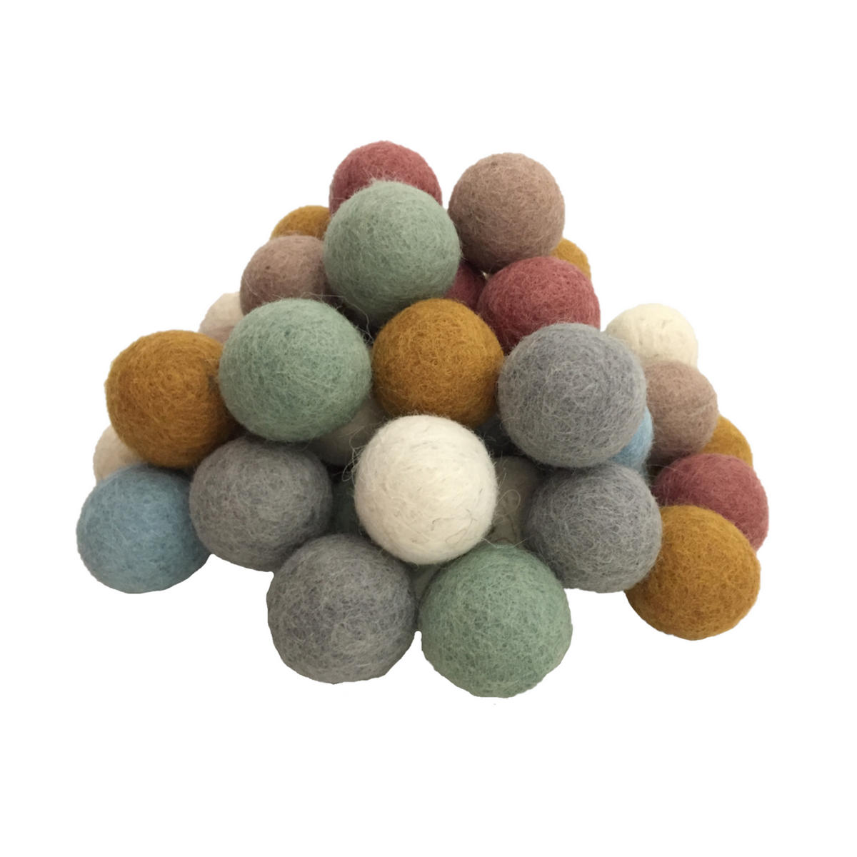 Earth Felt Balls 3.5Cm/ 49 Pieces