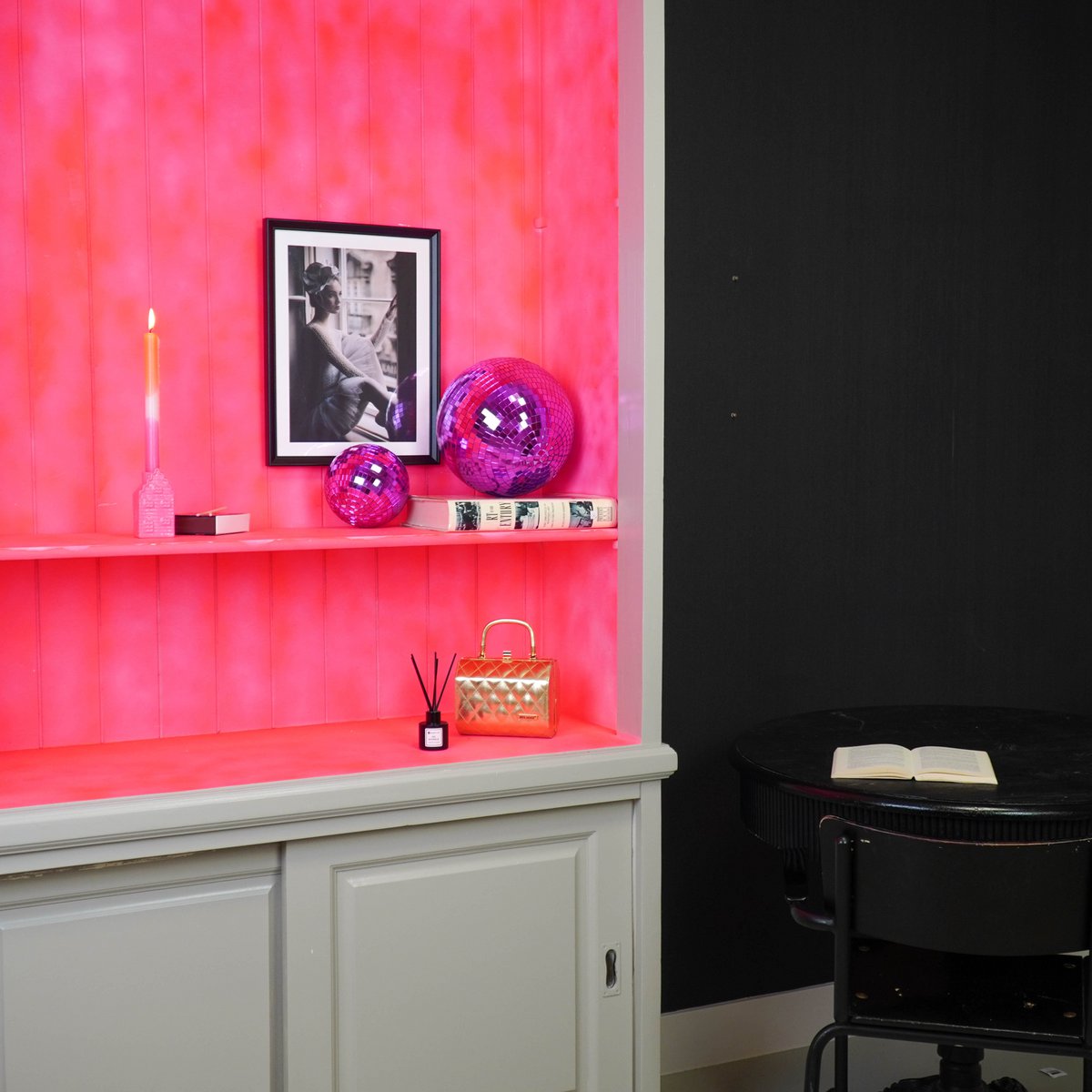 Kerstdecoratie - Kersthanger - Discobal - Foam - Roze - 25X25X25Cm
