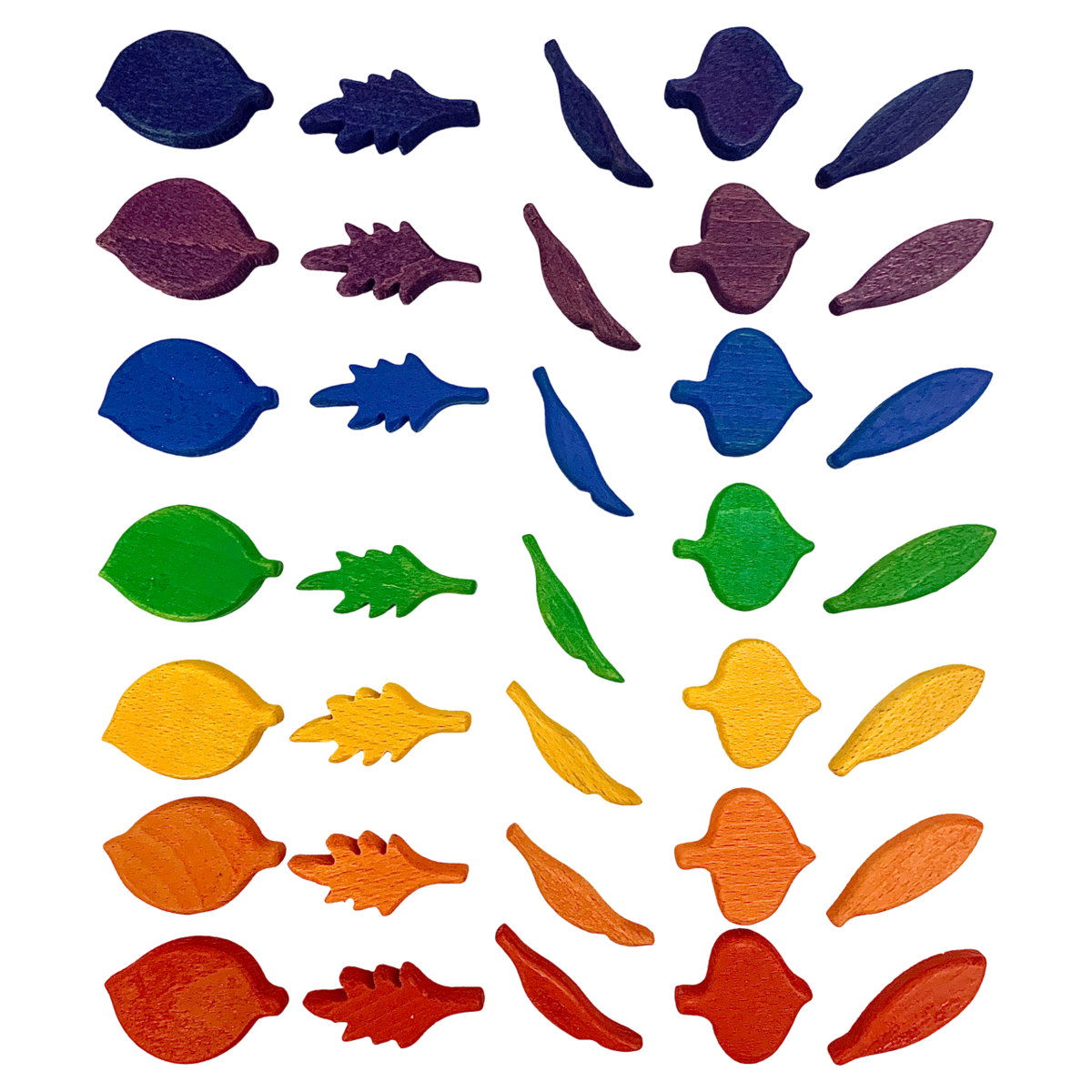 Mini Rainbow Leaf Shape/35Pc