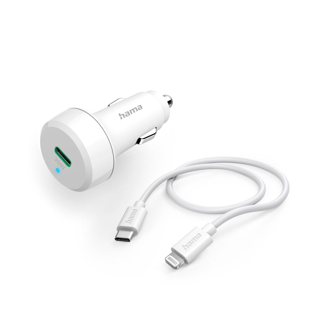 Hama Auto-Snellader Met Oplaadkabel Lightning Pd 20W 1 M Wit