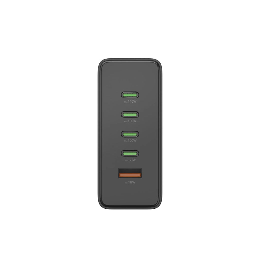 Hama Usb Laadstation 5 Poorten Gan Snellader 4X Usb-C 1X Usb-A Pd 240W Zwart