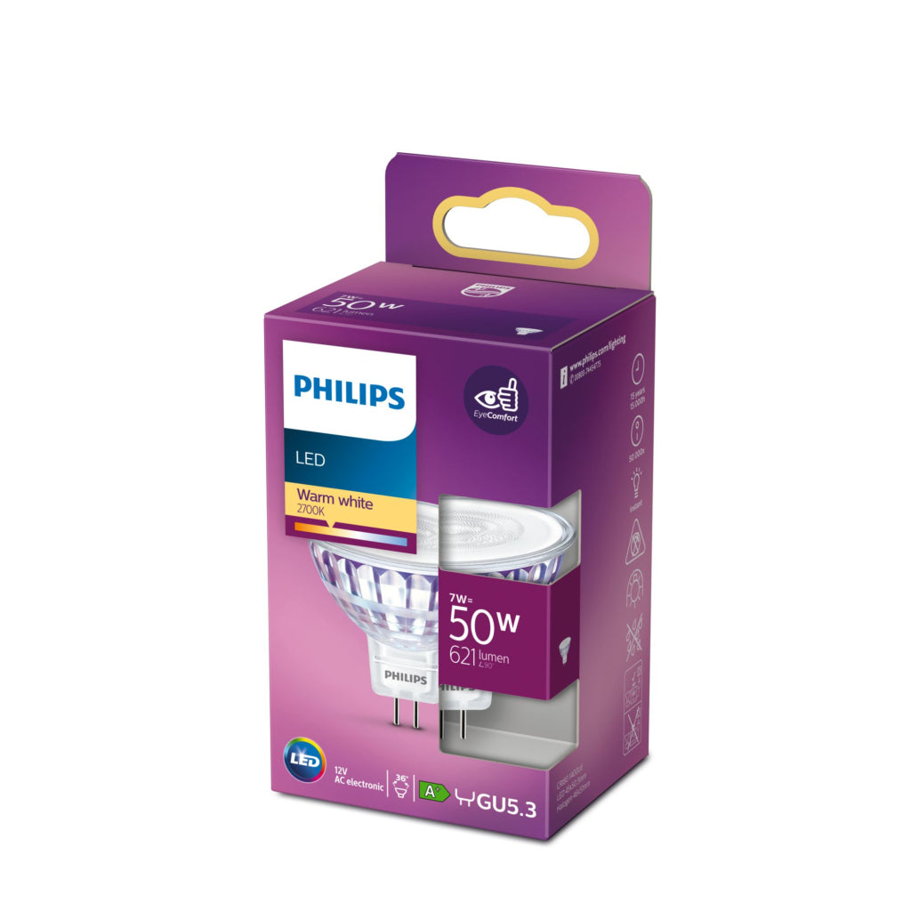 Philips Led Spot 50W Gu5.3 Warm Wit