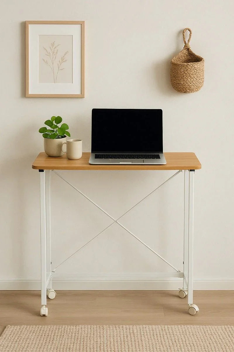 Ceruzo Wandtafel - 80X40X75 Cm - Inklapbaar Tafelblad - Wit
