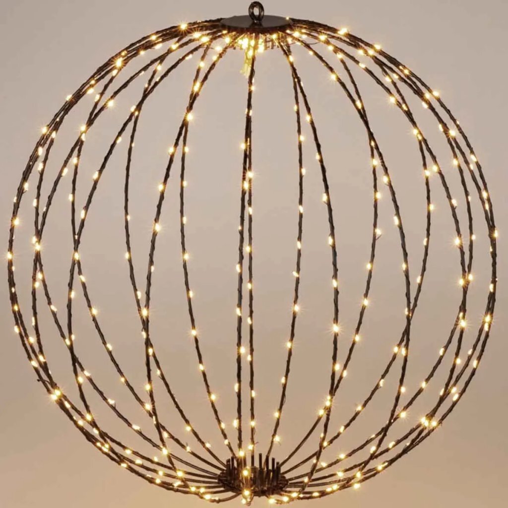 S.i.a. Decoratie Led Bal 60 Cm 400 Led'S Warm Wit Zwart