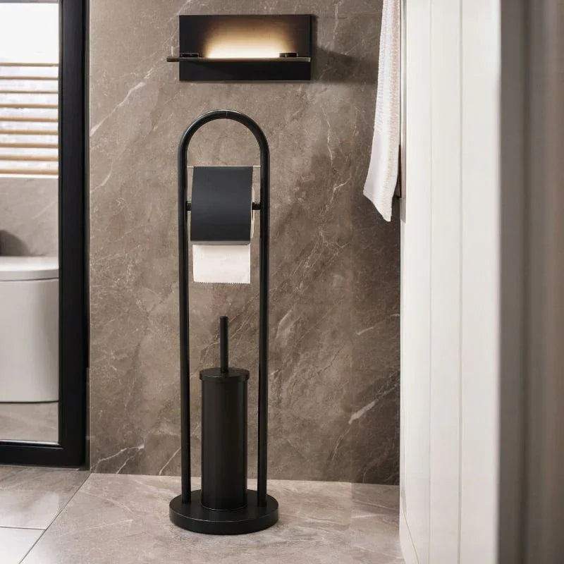 Ceruzo Toiletbutler Vrijstaand - Rvs -Zwart
