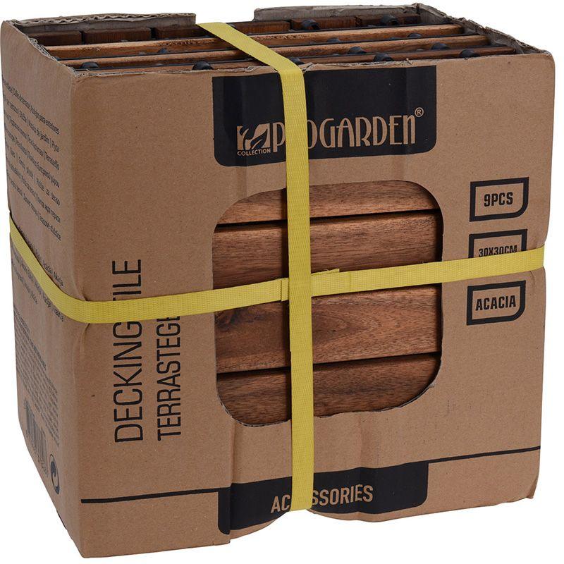 Progarden Houten Terrastegel - Acacia - 30X30Cm - Set Van 9 - 0.81M2