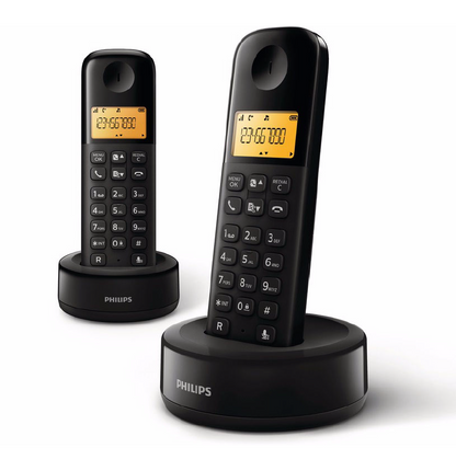 Philips D1602B/01 Huistelefoon - Dect Telefoon - 2 Handsets - Zwart