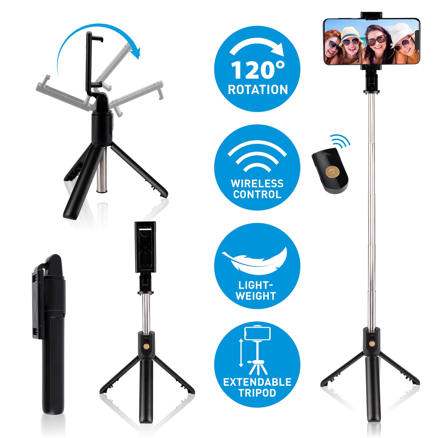 Selfie Stick Bt & Tripod