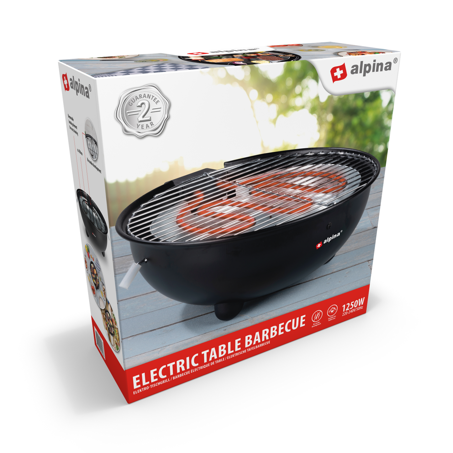 Bbq Electric Table 1250W Round