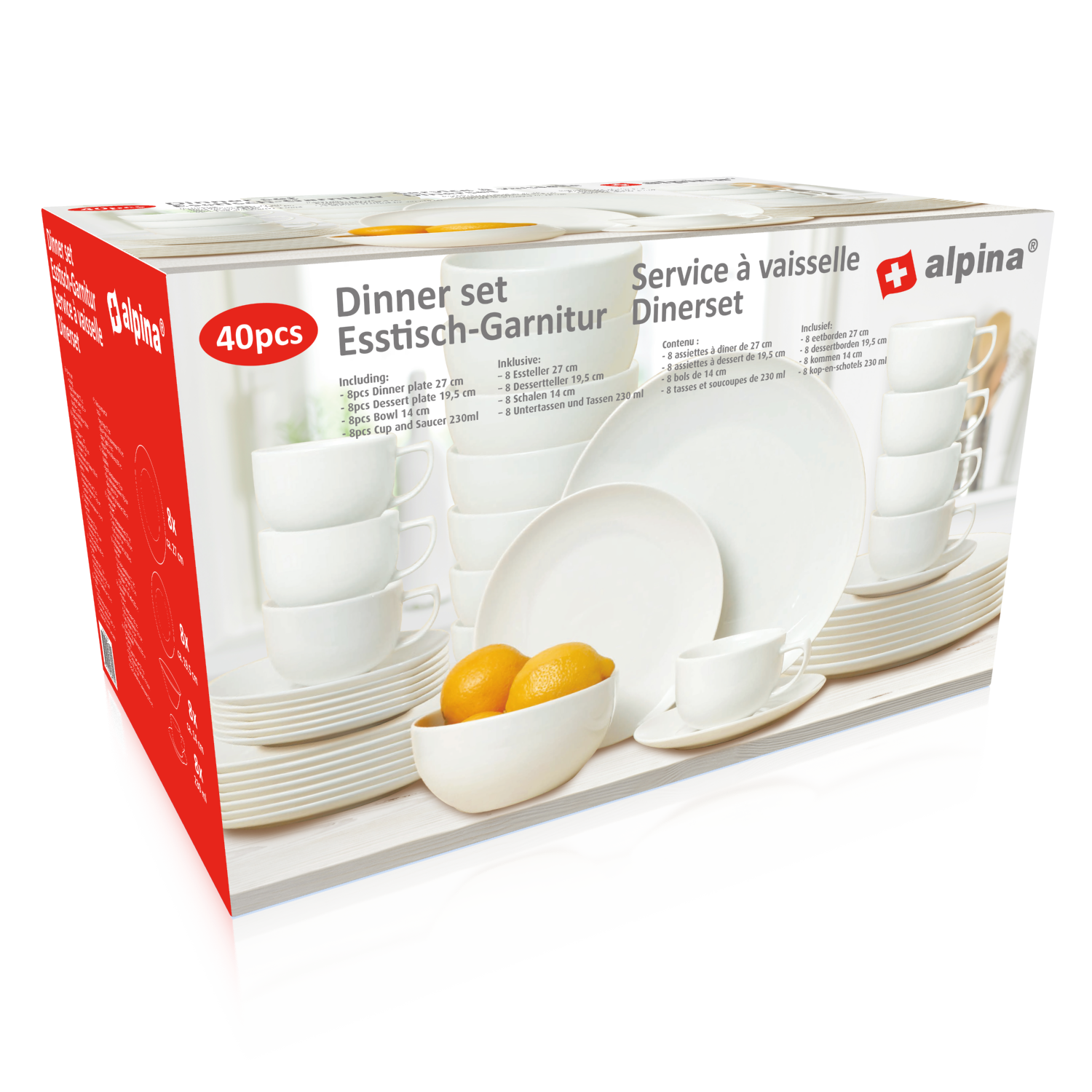 Dinner Set 40Pc