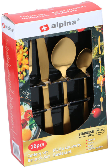 Cutlery Set 16Pc Gold