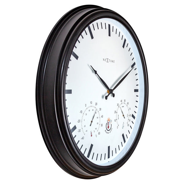 Nextime Ne-4306Zw Buitenweerstationklok &Oslash;50 8 Cm Kunststof Zwart Zonnebloem