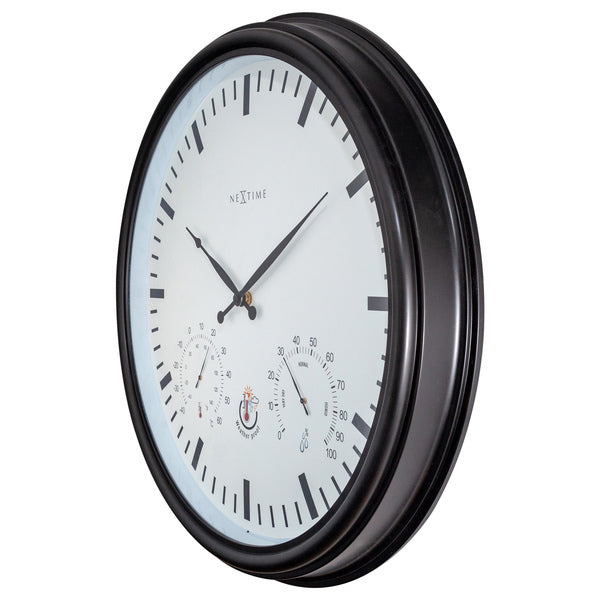 Nextime Ne-4306Zw Buitenweerstationklok &Oslash;50 8 Cm Kunststof Zwart Zonnebloem