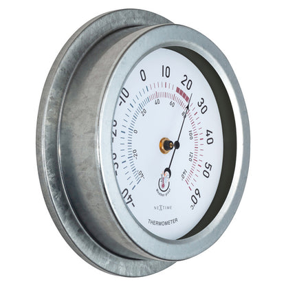 Nextime Ne-4302Ga Buitenthermometer 22Cm Metaal Gegalvaniseerd Lily