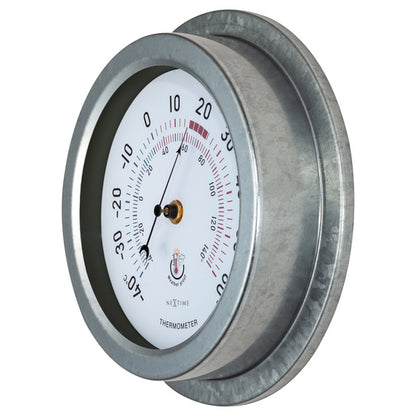 Nextime Ne-4302Ga Buitenthermometer 22Cm Metaal Gegalvaniseerd Lily