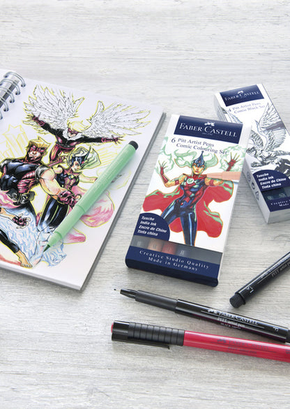 Faber Castell Fc-267196 Tekenstift Faber-Castell Pitt Artist Pen Comic 6-Delige Etui