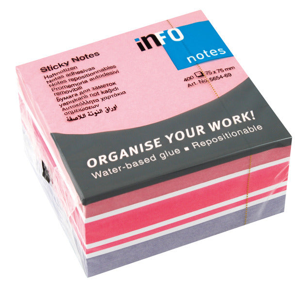 Info Notes In-5654-69 75X75Mm Mix Blok A 400 Vel