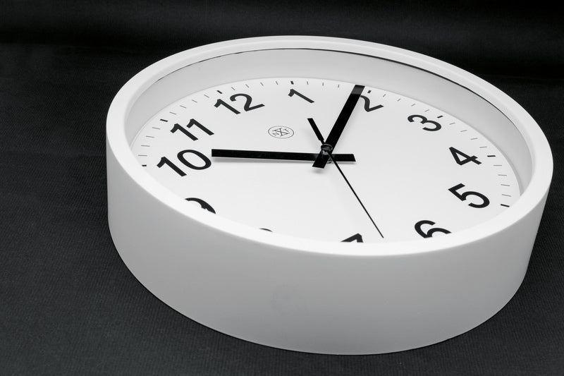 Nextime Nx-7307Wi-V2 Wandklok Nxt Diam. 25,5 Kunststof Wit, Witte Wijzerplaat
