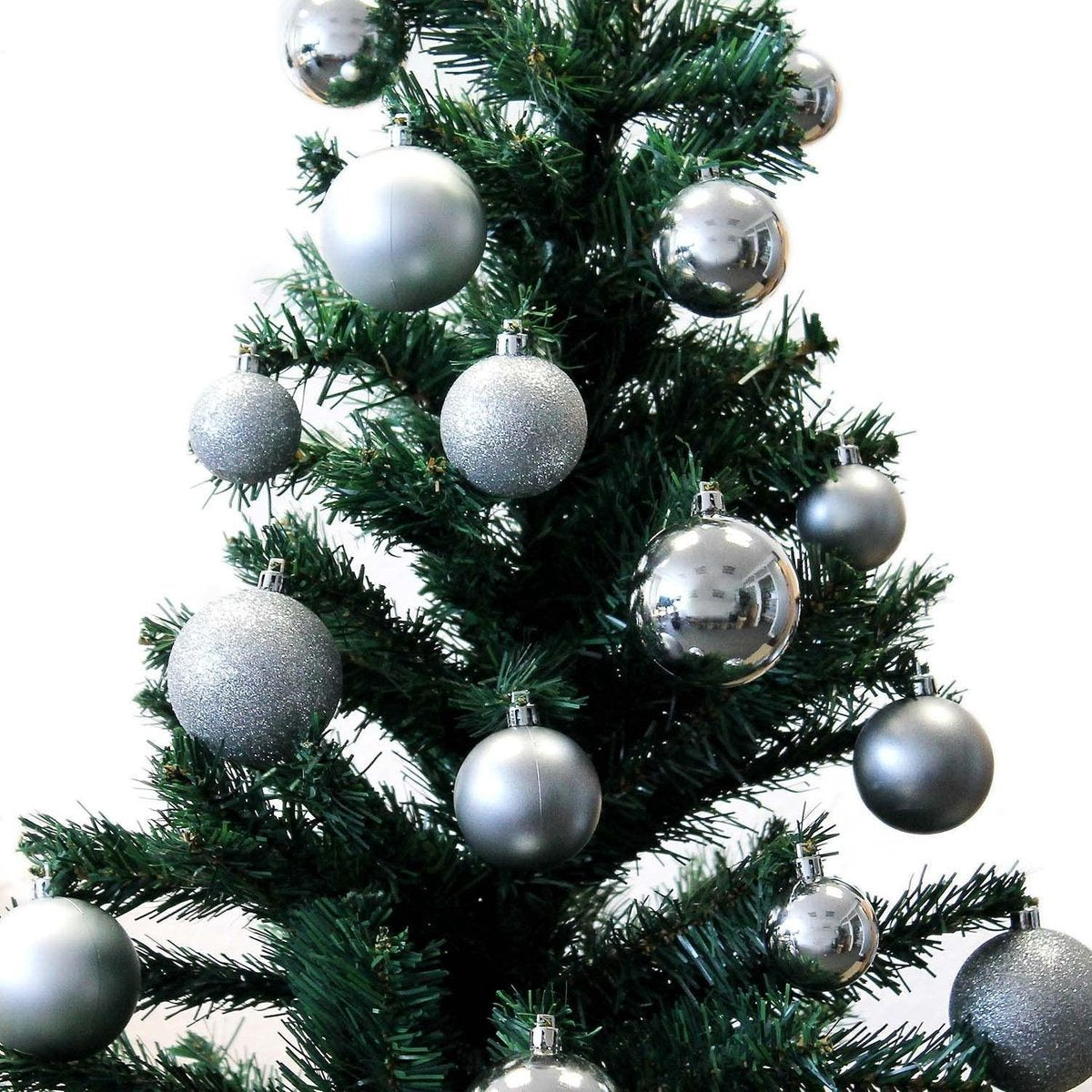 Xmas Bauble (70) Ass Silver Pl