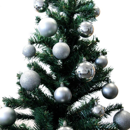Xmas Bauble (70) Ass Silver Pl