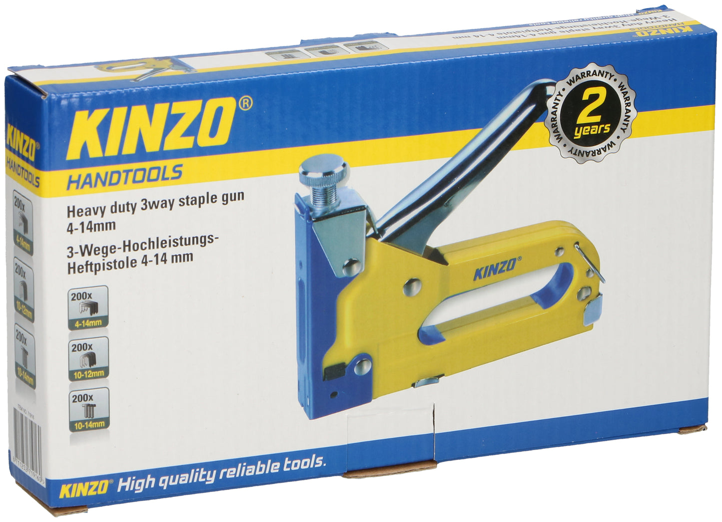 Kinzo Tacker - 3-Weg - 4-14Mm - Met Nieten, Krammen En Spijkers