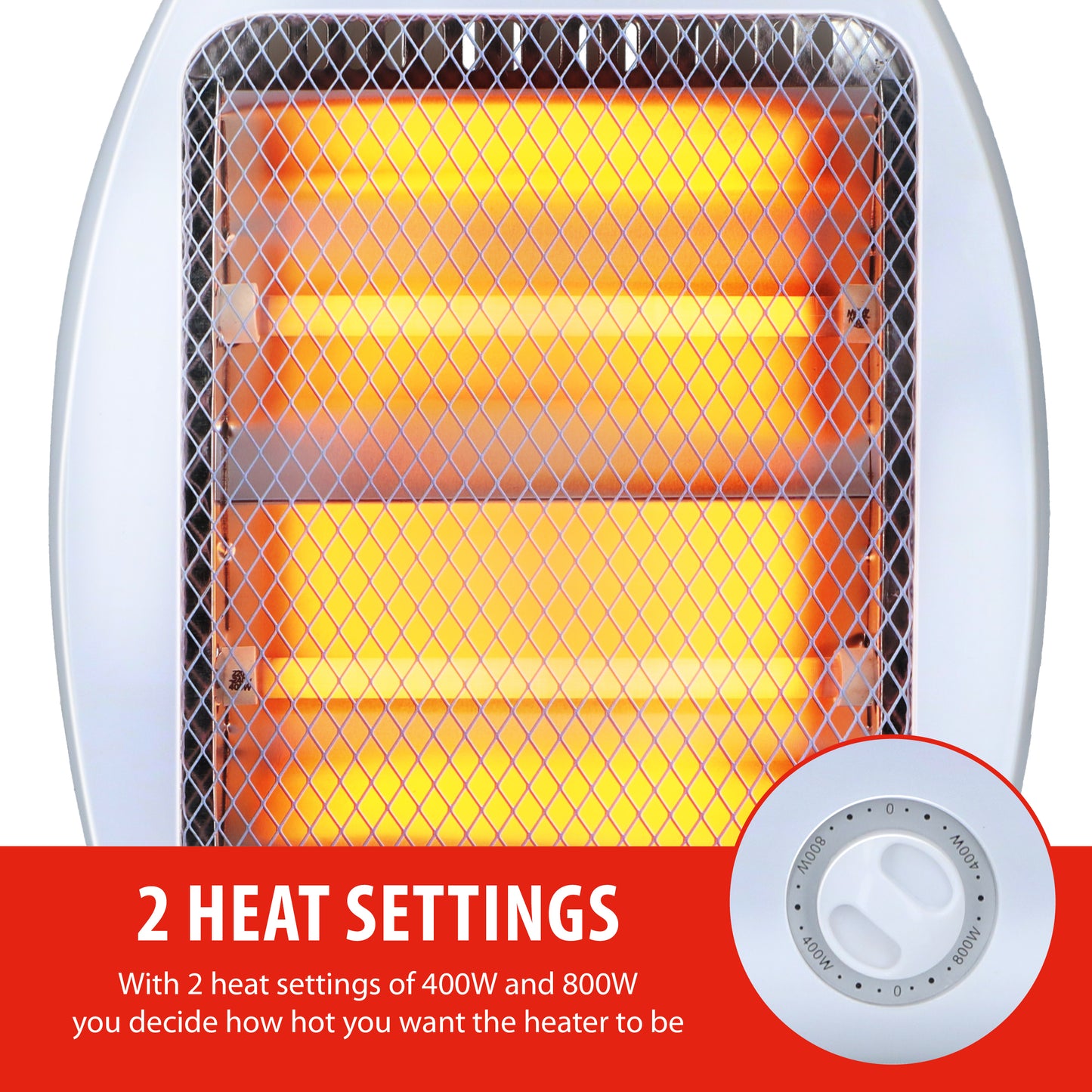 Alpina Elektrische Kachel Lq001 - Halogeen Heater - 2 Warmtestanden - 800W
