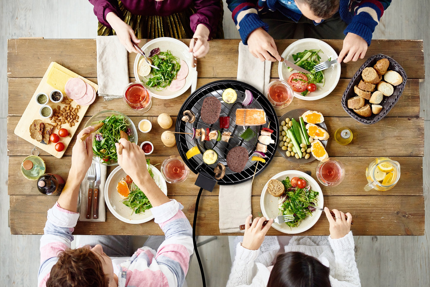 Bbq Electric Table 1250W Round