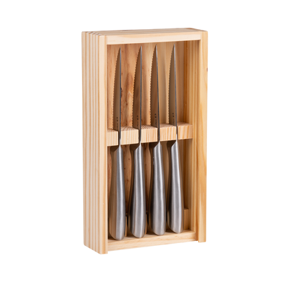 Steak Knife 4Pc In Wooden Box