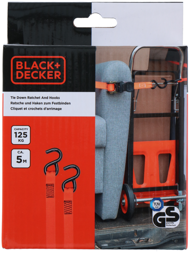 Tie Down Ratchet And Hooks 350Kg 5M