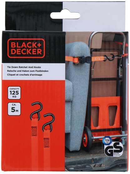 Tie Down Ratchet And Hooks 350Kg 5M
