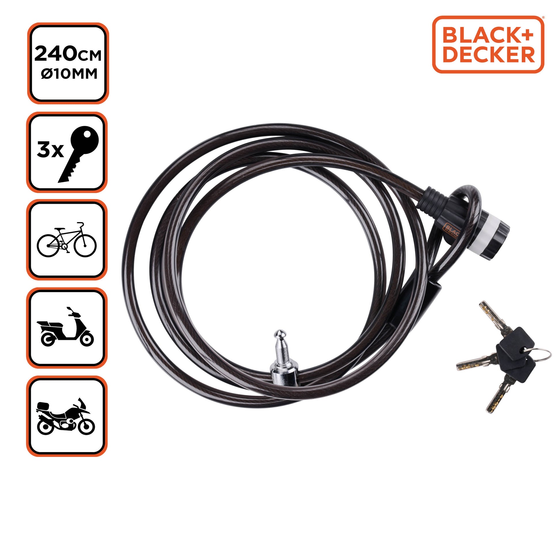 Bike Cable Lock Family Ø10X2400