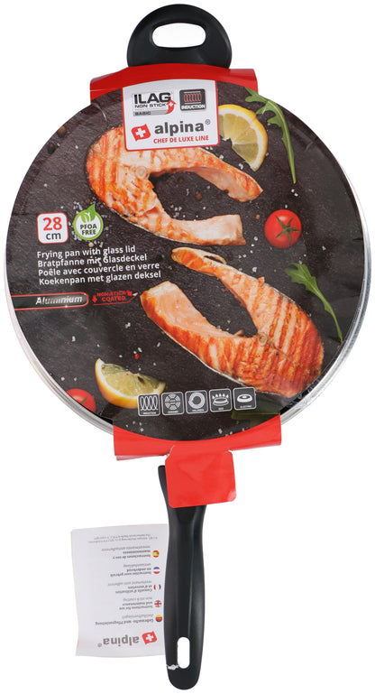 Frying Pan W/Glass Lid, Ø28Cm