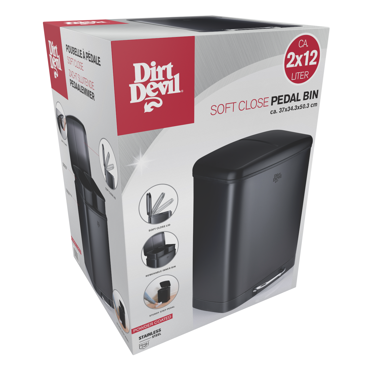 Pedal Bin 2X12L Soft Close